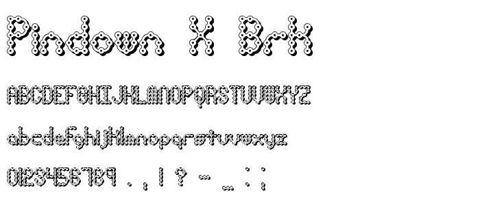 Pindown X BRK font